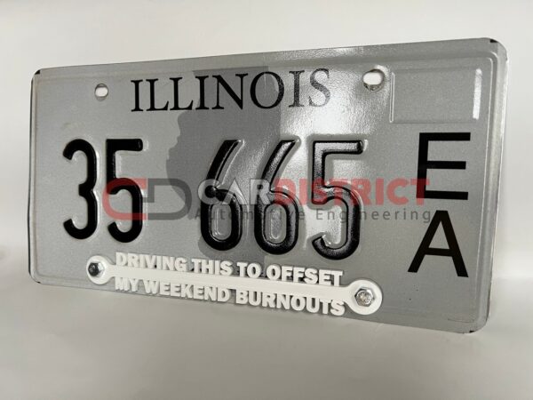 Driving this to offset my weekend burnouts Custom License Plate Frame