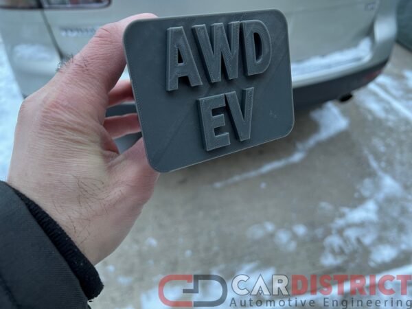 AWD EV Hitch Cover Electric Vehicle Car Tesla Model S 3 Y Mach-e ID4 VW XC40 e-tron F-150 lightning Hybrid Hummer 4x4 Text Tow Ring Plug