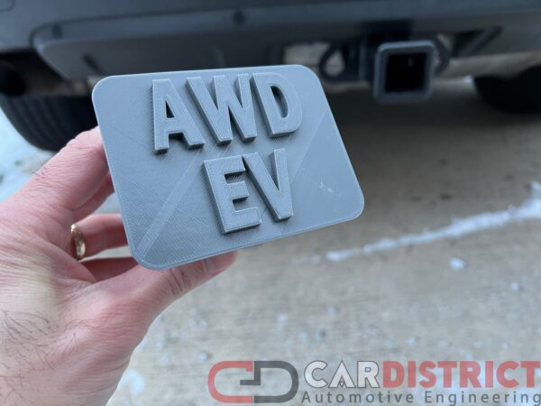 AWD EV Hitch Cover Electric Vehicle Car Tesla Model S 3 Y Mach-e ID4 VW XC40 e-tron F-150 lightning Hybrid Hummer 4x4 Text Tow Ring Plug