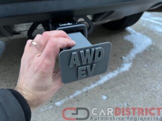 AWD EV Hitch Cover Electric Vehicle Car Tesla Model S 3 Y Mach-e ID4 VW XC40 e-tron F-150 lightning Hybrid Hummer 4x4 Text Tow Ring Plug