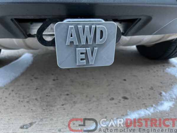 AWD EV Hitch Cover Electric Vehicle Car Tesla Model S 3 Y Mach-e ID4 VW XC40 e-tron F-150 lightning Hybrid Hummer 4x4 Text Tow Ring Plug