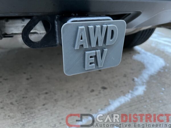 AWD EV Hitch Cover Electric Vehicle Car Tesla Model S 3 Y Mach-e ID4 VW XC40 e-tron F-150 lightning Hybrid Hummer 4x4 Text Tow Ring Plug