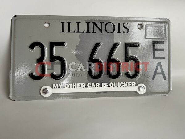 My Other Car is Quicker LICENSE PLATE FRAME custom text