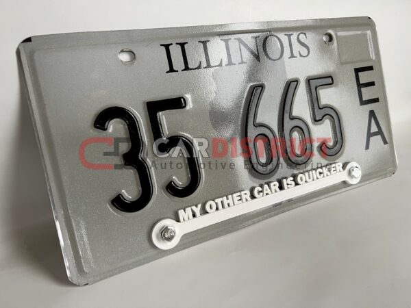 My Other Car is Quicker LICENSE PLATE FRAME custom text