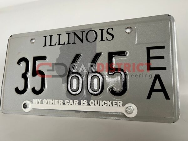 My Other Car is Quicker LICENSE PLATE FRAME custom text