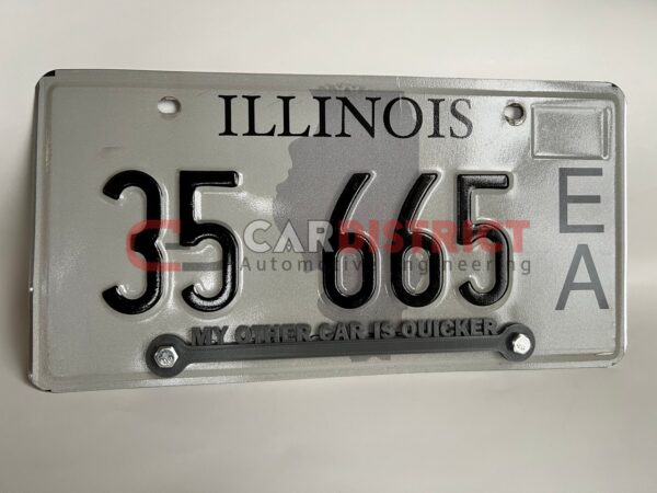 My Other Car is Quicker LICENSE PLATE FRAME custom text