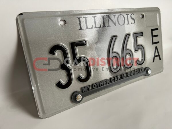 My Other Car is Quicker LICENSE PLATE FRAME custom text