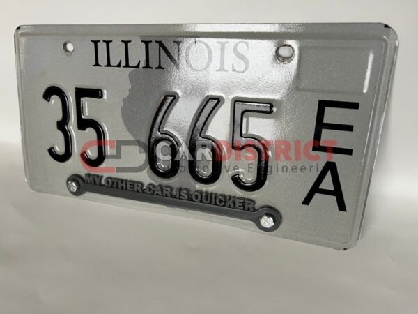 My Other Car is Quicker LICENSE PLATE FRAME custom text