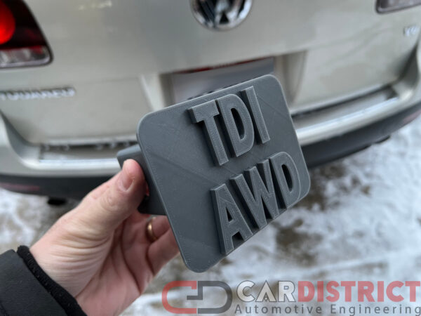 TDI AWD VW Hitch Cover 4-motion offroad 4x4 Volkswagen Tiguan Touareg Atlas ID4 golf Taos Cross Sport Cross Country Text Tow Ring Plug