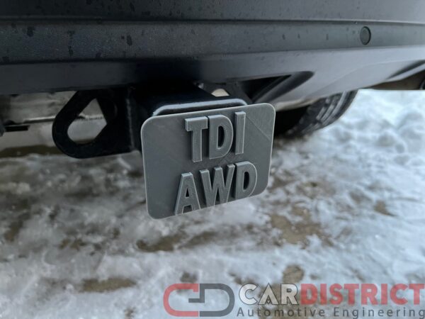 TDI AWD VW Hitch Cover 4-motion offroad 4x4 Volkswagen Tiguan Touareg Atlas ID4 golf Taos Cross Sport Cross Country Text Tow Ring Plug