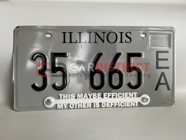 This Maybe Efficient My Other is Defficient LICENSE PLATE FRAME custom text - Image 2