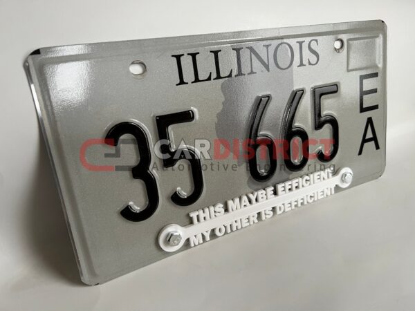 This Maybe Efficient My Other is Defficient LICENSE PLATE FRAME custom text - Image 3